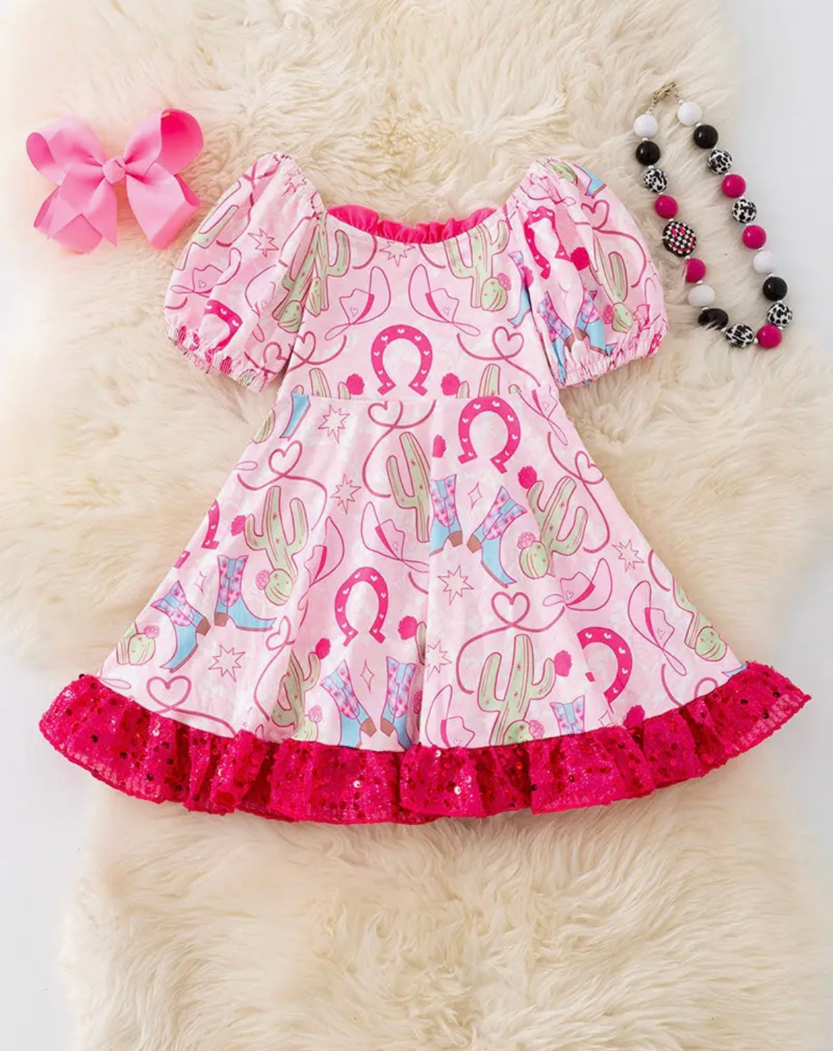 Fuchsia Western Dress